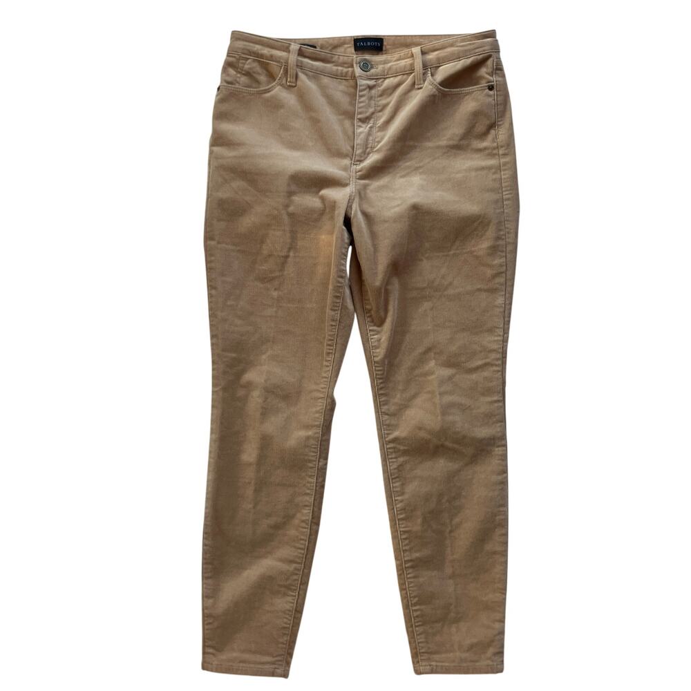 Talbots Stretch Corduroy Jegging Size 8P Tan Minimalist Comfort